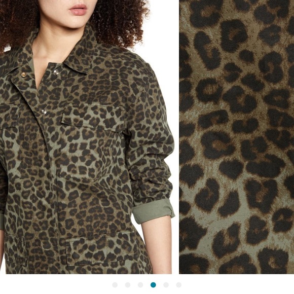 NWT Good American Printed Snap Front Jacket Woman's 0 Color Sage‎ - Picture 6 of 6